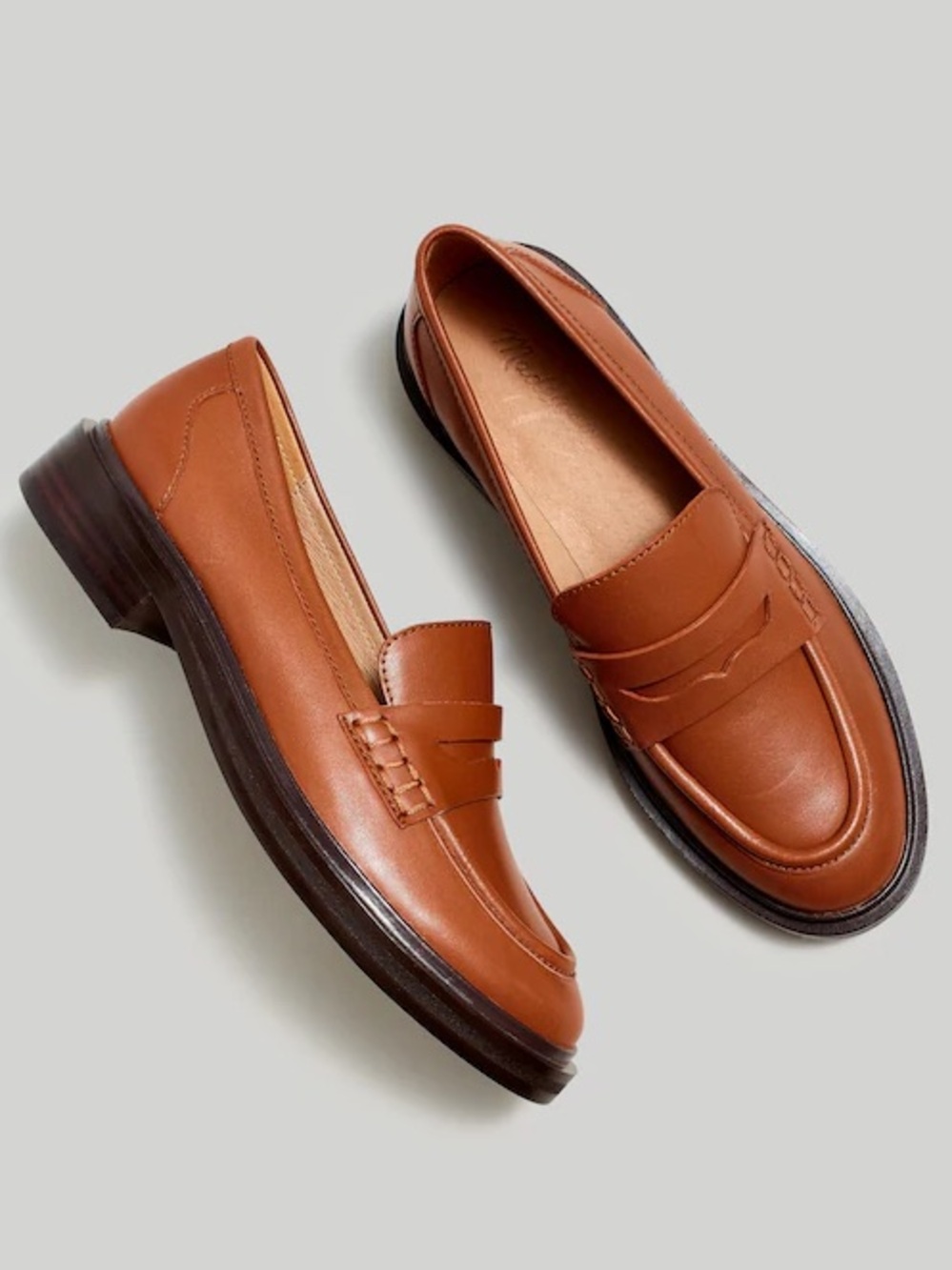 Madewell Cognac The Vernon Loafer Leather Dried Maple - NL839